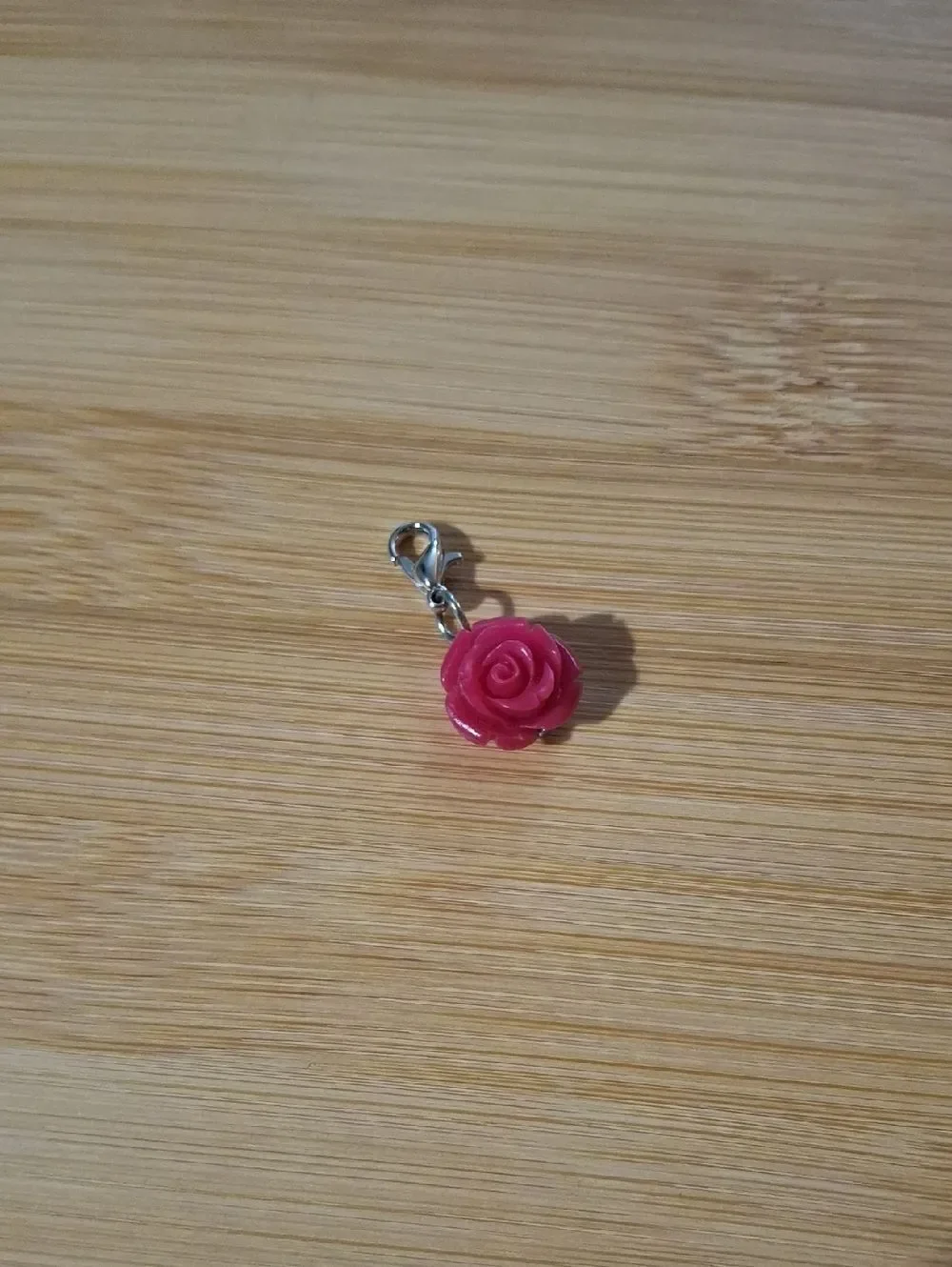 Red Rose Dangle For Floating Lockets